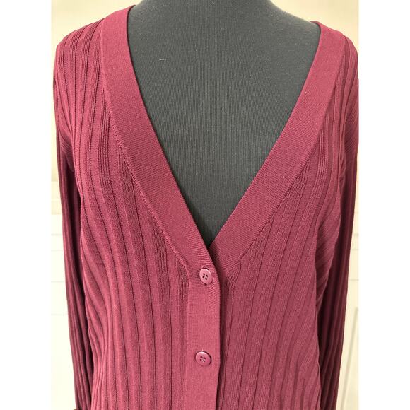 C/MEO COLLECTIVE Women's Deep Purple Knit Sweater Dress / Tunic Sz Large 10 / 12 - Picture 3 of 14